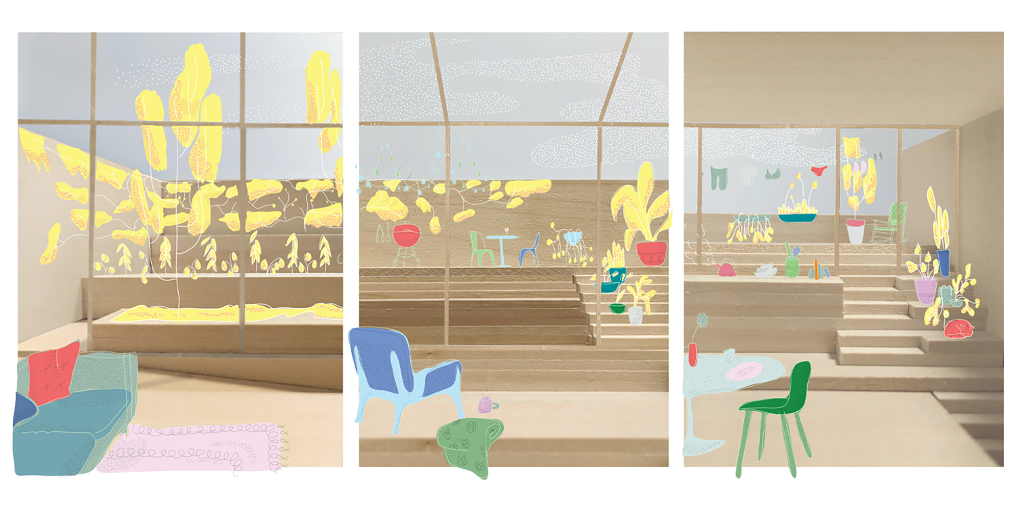 Three Houses under a Vacant Lot Architecture at UIC